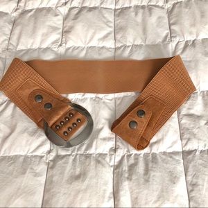 Vintage Elastic Stretch Snap Buckle Belt